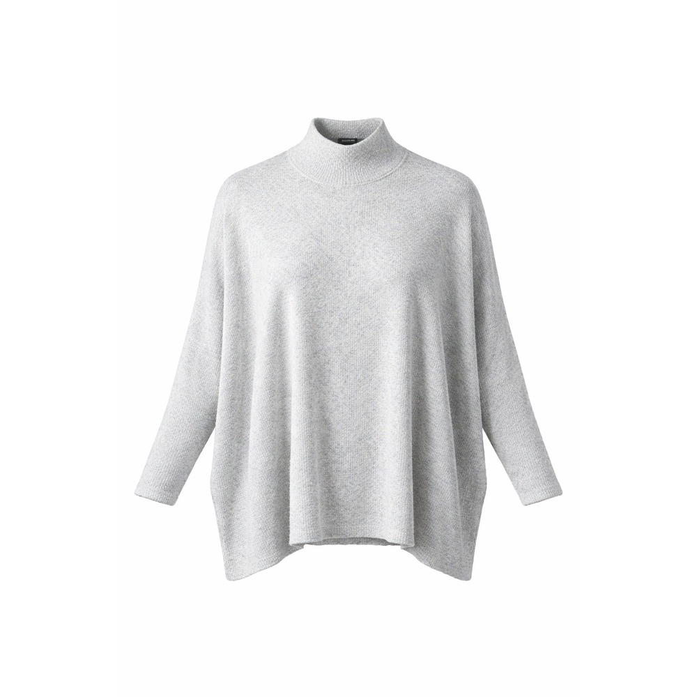 Red by BKE Light Gray Mock Neck‎ Batwing Sleeve Cozy Sweater Top Women Size S